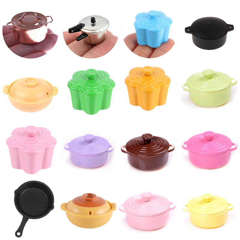 

1:12 Dollhouse Miniature Kitchen Utensils Cooking Ware Mini Pot Boiler Pan Doll House Accessories Play Kitchen Toy