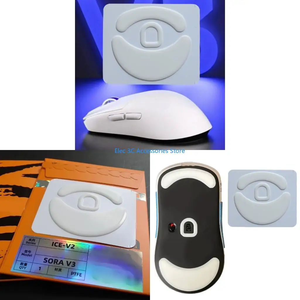 Y51A Espots Mouse Skates Pad ICE Version Glides For Ninjutso Mouse Feet
