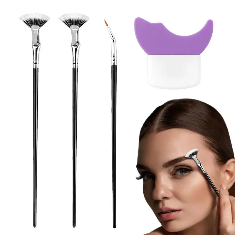 Juego de brochas de maquillaje para ojos, delineador de ojos en ángulo fino, Punta ultrafina, delineador de ojos plano, herramienta de pincel para cejas, Accesorios de belleza para el cuidado