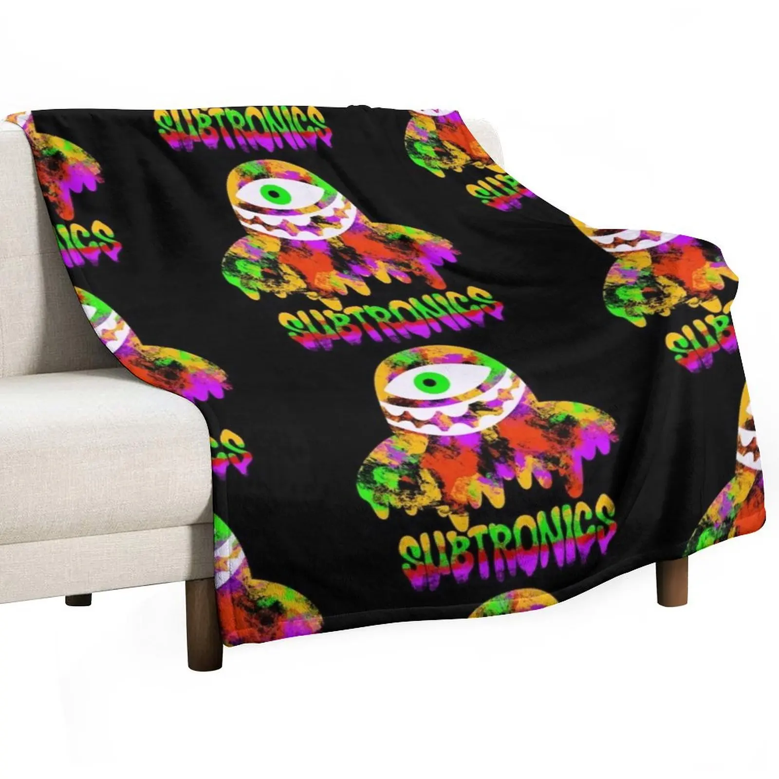 

Cyclops - Subtronics Throw Blanket Luxury Designer warm winter valentine gift ideas bed plaid Blankets