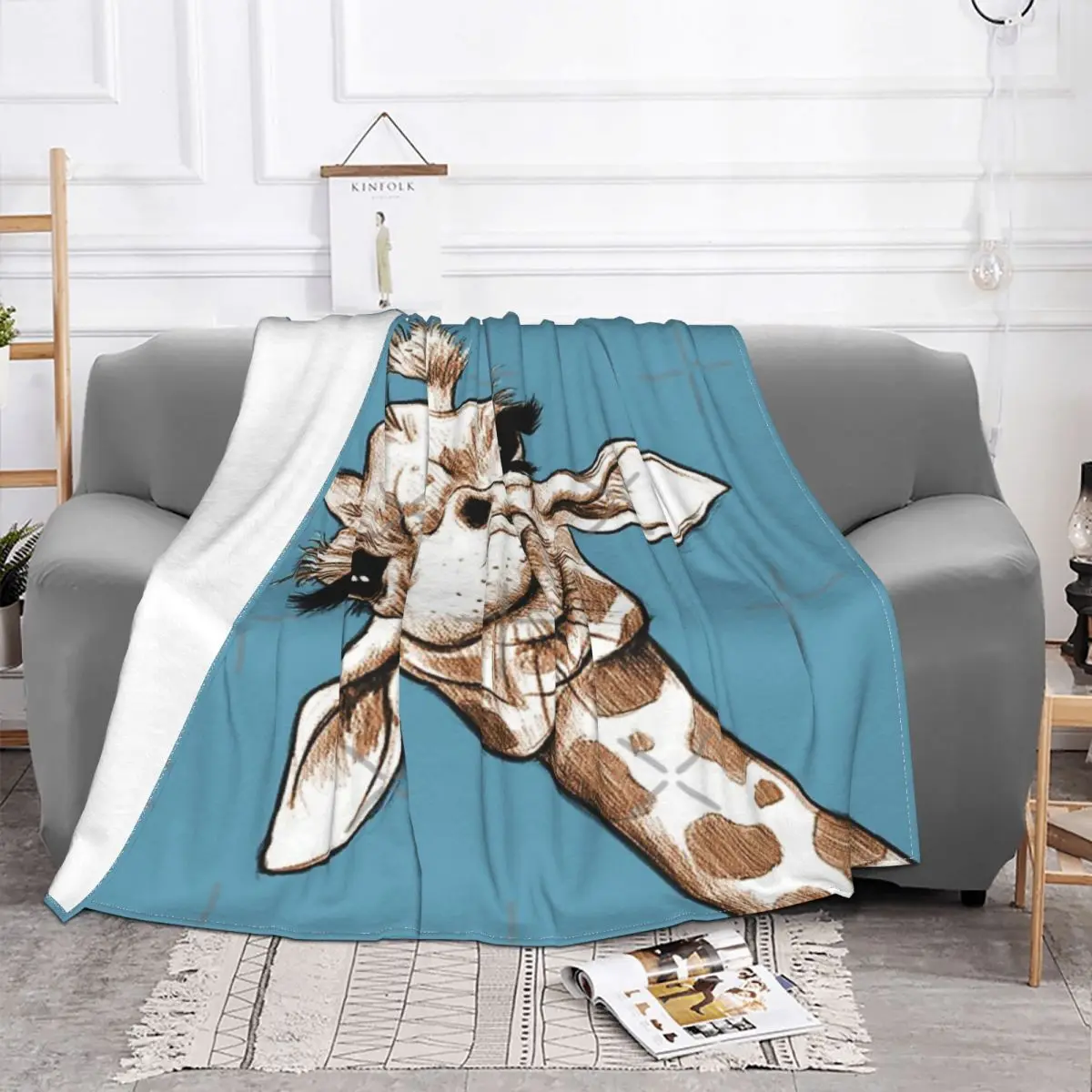 Sketch Giraffe Art 2 Plush Bed Blankets Quilt For Bed Blankets And Throws Throw Blanket