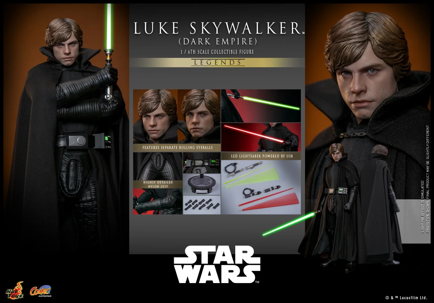 

In Stock Original HOTTOYS HT 1/6 CMS019 Star Wars Dark Empire Luke Skywalker 1/6th Full Set Scale Collectible Figure Model Toy