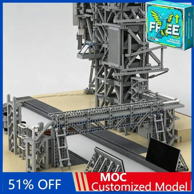 14772PCS Rocket Launch Complex Model MOC Custom Puzzle Space Shuttle Pad Structure DIY Assembly Building Blocks Festival Gift
