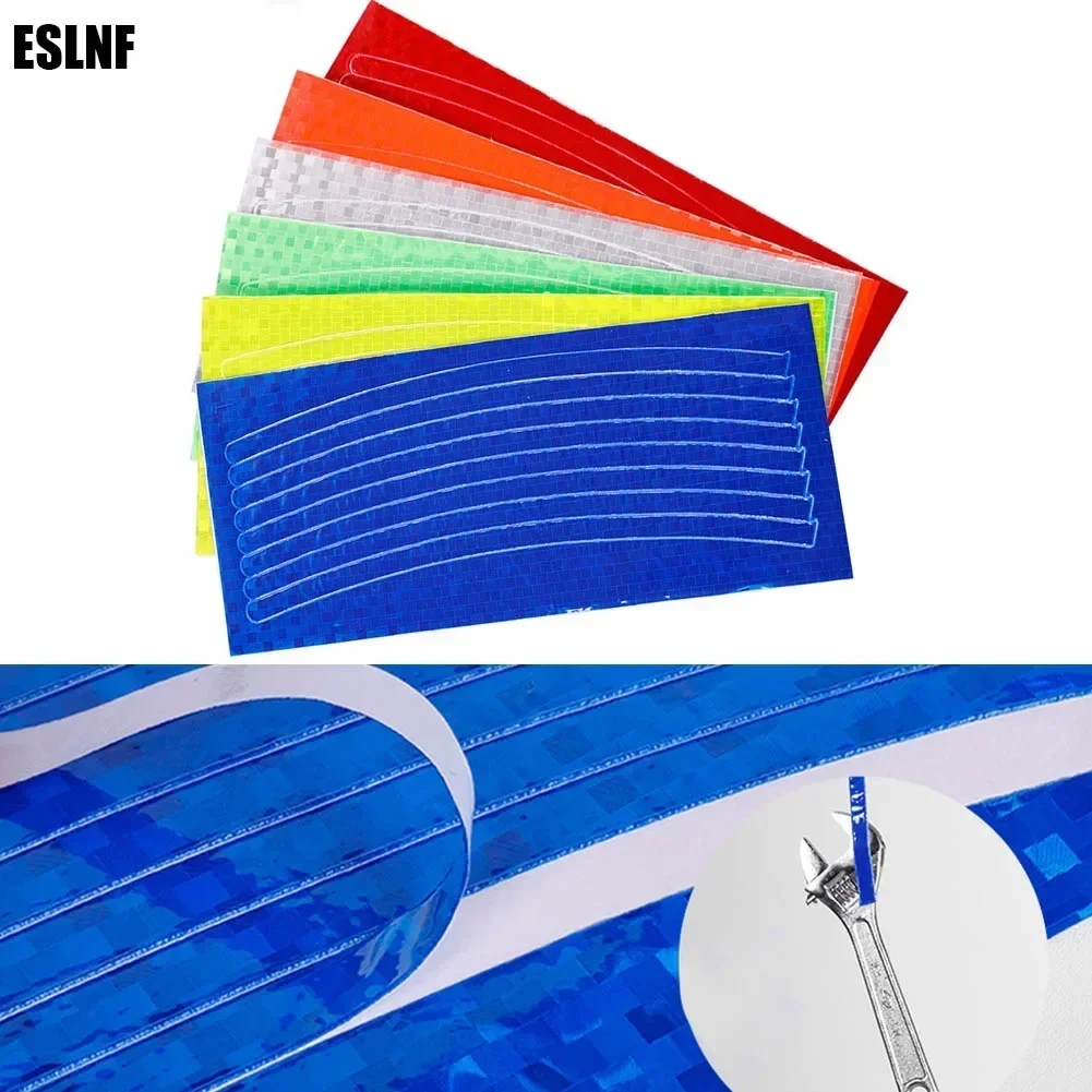 Warning Tape Waterproof For Trailers Helmets Bicycle Safety Warning Back Gum Color Lattice Bicycle Outline Car Stickers