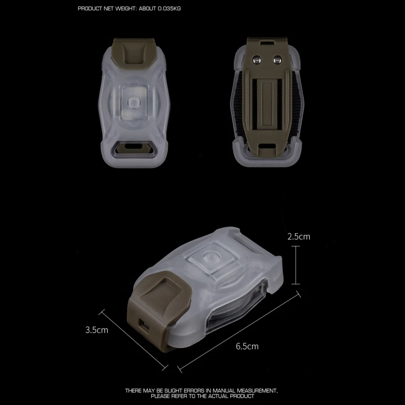 Luz de señal táctica NANO con modos IR y MOLLE para pesca y caza - imagen 2