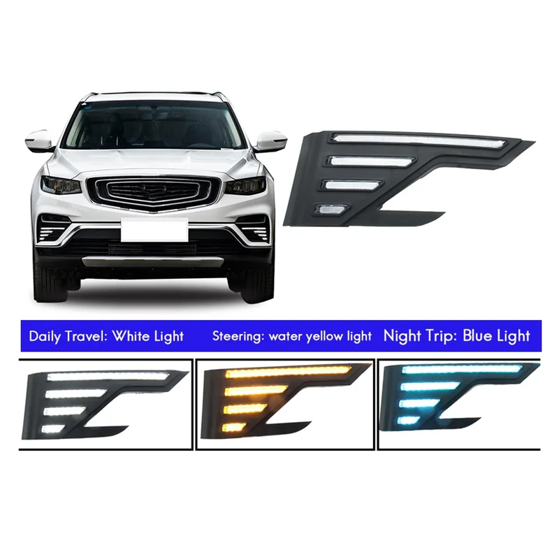 LED Daytime Running Light Fog Light Turning Light for Geely Boyue PRO 2019