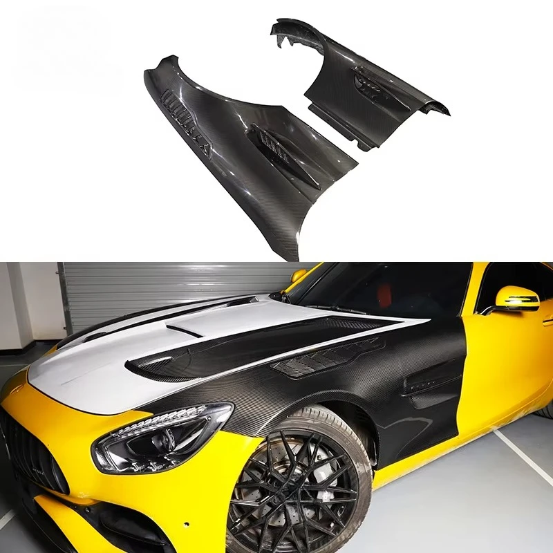 785 Dry Carbon Fiber GTR-Style Side Fender Body Kit Upgrade for Mercedes-AMG GT GTS GTC Models 2015-2023 with 1 Year Warranty