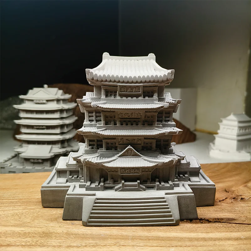 

Цементные украшения ручной работы: миниатюрная модель павильона династии Тан в стиле древнекитайских зданий, для аквариумов и ландшафтного дизайна, из микроцемента.