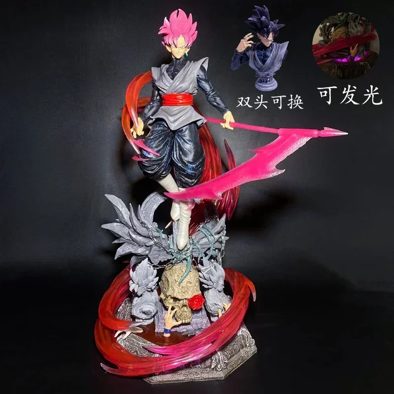 48.5cm Dragon Ball Anime Figure Son Goku Pvc Action Figure Manga Collection Goku Black Desktop Ornament Decoration Cute Doll Toy