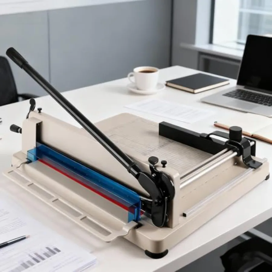 

17-дюймовый профессиональный гильотинный резак для бумаги формата А3, нарезчик для стопок бумаги, 400 листов, прочная стальная конструкция