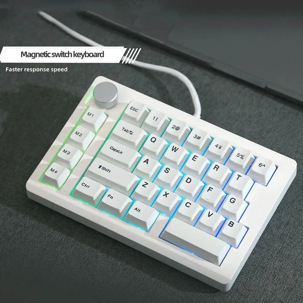 

HE33 Magnetic Switch Gamer Keyboard Wired 33keys Mechanical Trigger Keyboard Keyboards Quick One-handed Swap Fps Hot Rgb Ga P7R6