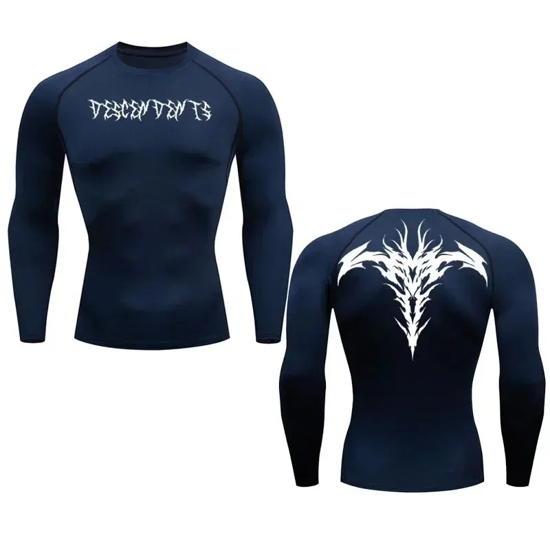 Herren Kompressions-Kurzarmshirt Eng Anliegend Schnelltrocknend Training Langarm Bodybuilding T-Shirt Sport-Oberteil Laufshirt