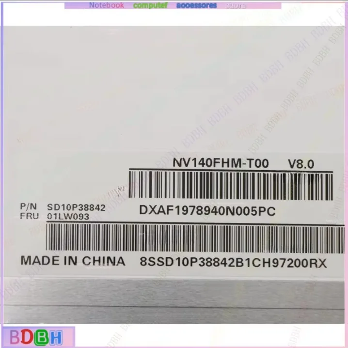ZQ  140HAK01.0 NV140FHM T00 R140NWF5 R1 R6 Touch LCD Screen For Lenovo ThinkPad T470P T470S T470 T480 T480SA485 20L5 20L6 Dispay view 2