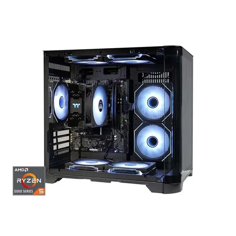aotesier PC da gioco Desktop AMD Ryzen 5 5600GT 3,9 GHz 16 GB (8G * 2) DDR4 3200 1T NVME SSD ARGB 7 Ventole Win 11 Home pc Gamer Desktop C