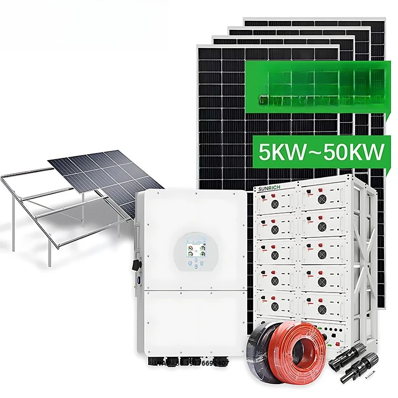 Custom Cheap Good Price Deye Complet Solar Panel System 10kw 15kw 20KW 30kw 50KW Hybrid Power System with Lithium Battery Backup
