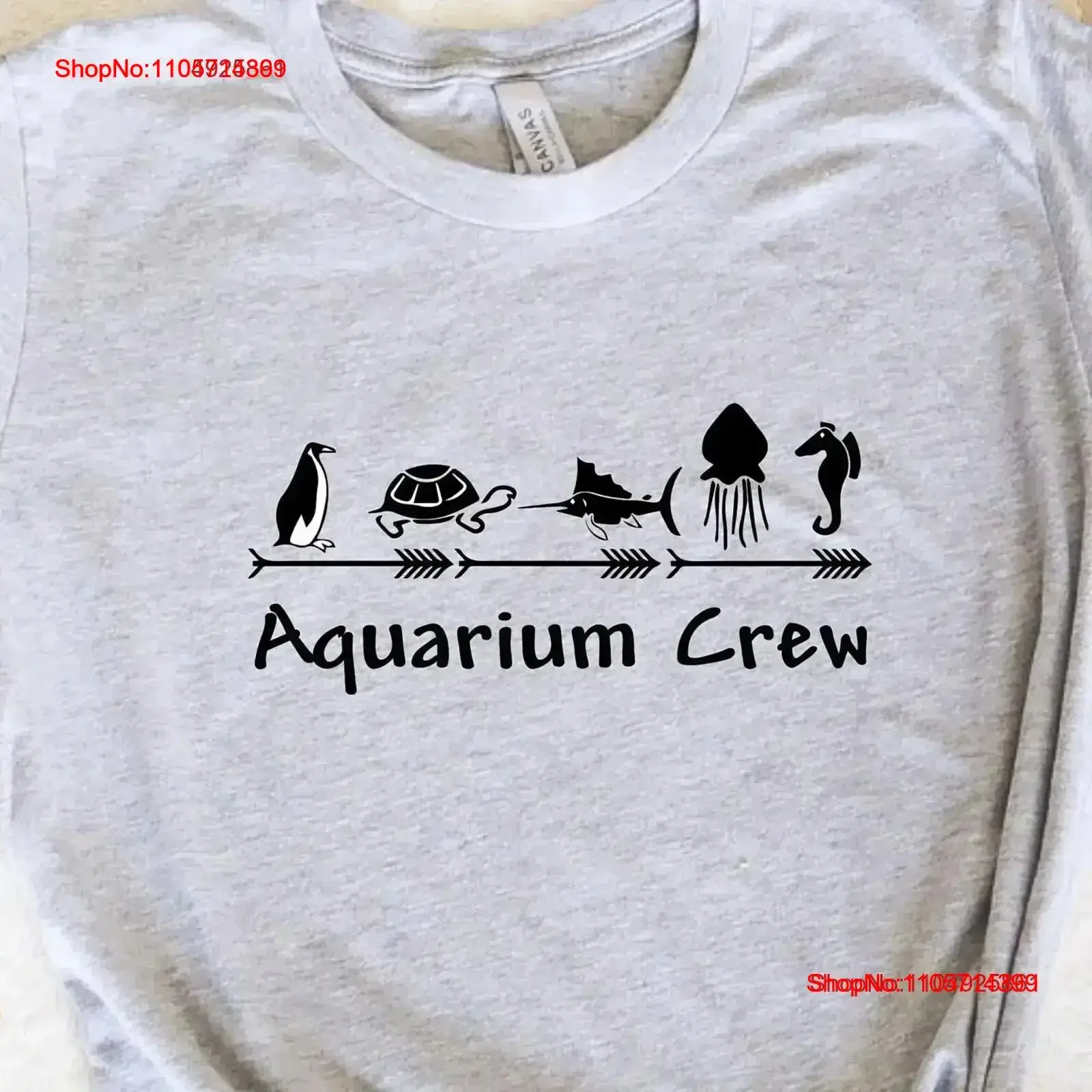 Aquarium Crew T Shirt Sea Life Ocean Beach Field Trip Saltwater Fish Lover vintage Washed Soft Comfortable graphic vintage
