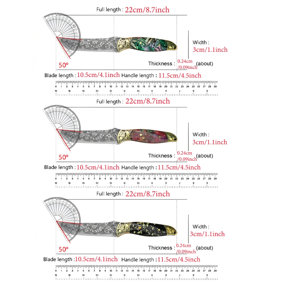 1PC,Damascus Steel Kitchen Knife Meat Fruit Cleaver Boning Knife Full Tang Handmade Forged Knife Paring Tools Kitchen Stuff