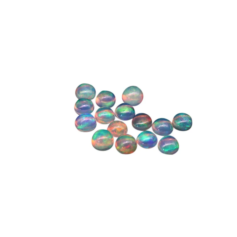 3/5/6/8Mm Chất Lượng Cao Opal Tự Nhiên Cabochon Hình Vòng Tròn Đáy Phẳng Opal / K bộ Trang Sức Vàng Đồng Hồ Ốp Hoa Đá Quý Mặt Nhẫn