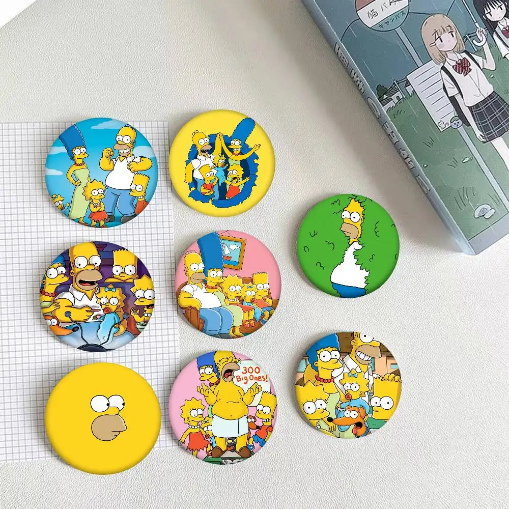 Cartoon The S-Simpsons Anime Round Badges Can Be Used To Decorate Clothes And Backpack Pins
