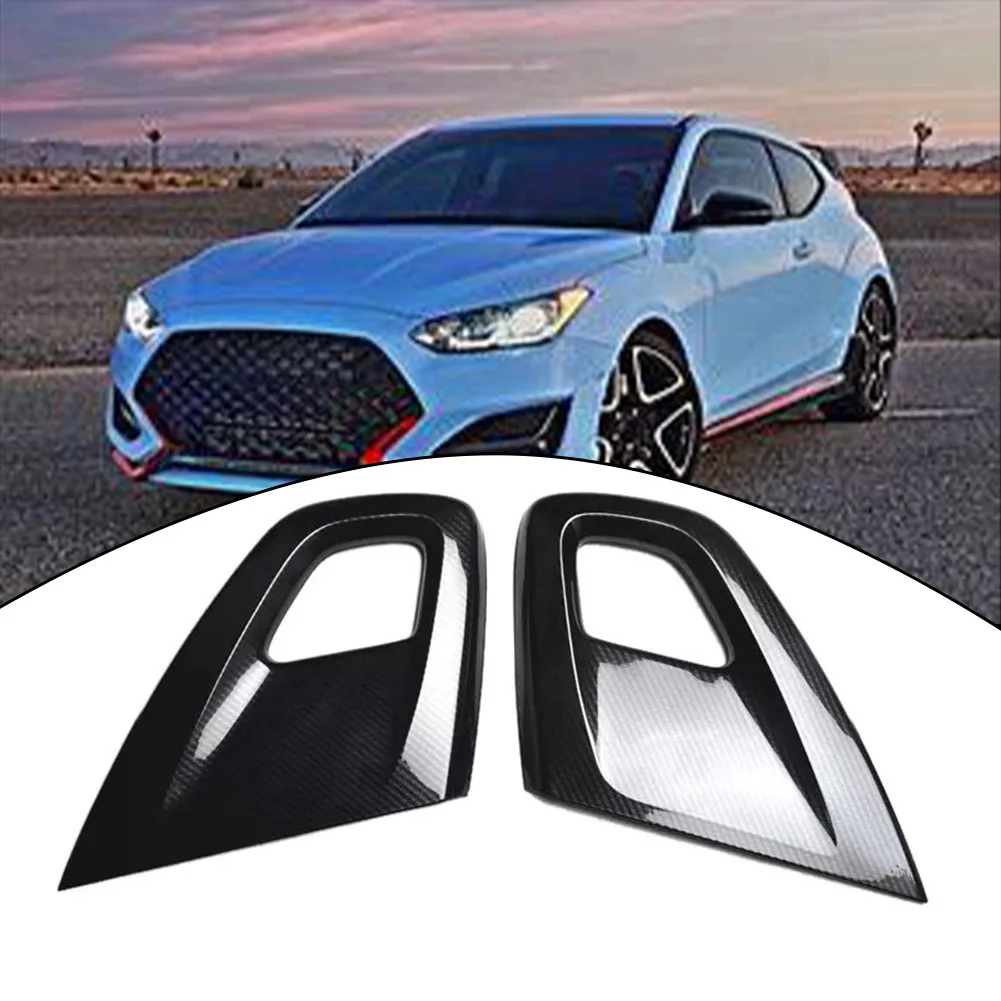 For Hyundai Veloster 2011-2016 Carbon Fiber Door Armrest Panel Protective Trim Grab Handle Covers Car Interior Mouldings