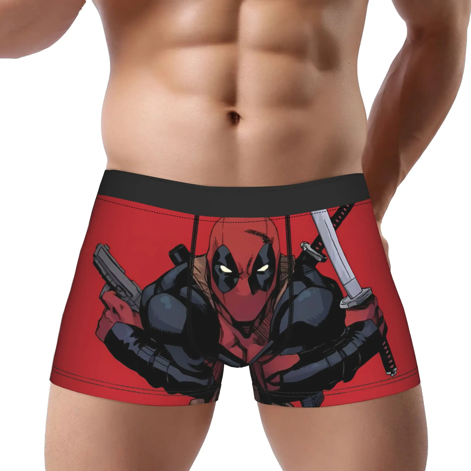 

adults 18 plus boxers Deadpool Underpants Homme Panties Men's Underwear Comfortable Shorts Boxer Briefs