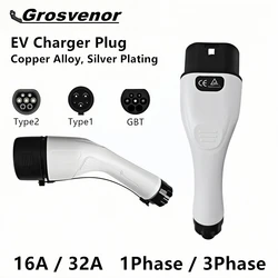 Type 2 EVSE Female EV Charger Plug Adapter IEC62196 J1772 GBT Convertor 16A 32A for Electric Vehicle Charging Station