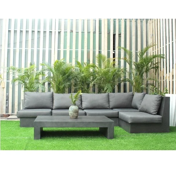 Concrete Sofa Lounge High Quality Minimalist Seating with a Sleek and Contemporary Look for Patios
