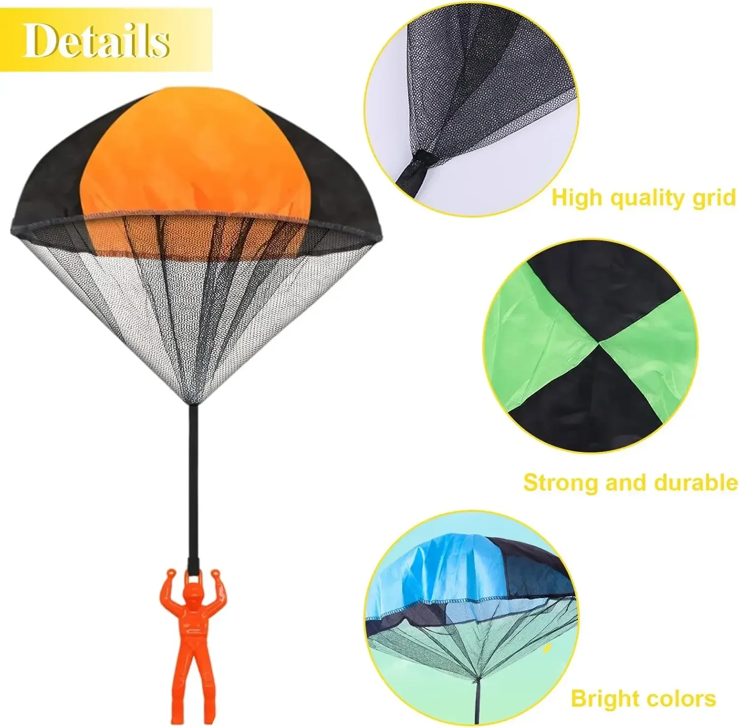 1/30pcs Parachute Toys for Kids Tangle Outdoor Flying Parachute Men Outside Toy Easter Basket Stuffers Idea Unique Boy Girl Gift