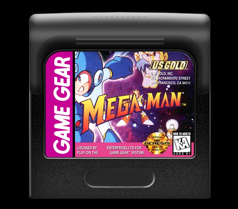 

8bit game GAME GEAR cartridge : MEGA MAN ( USA English Version!! ）