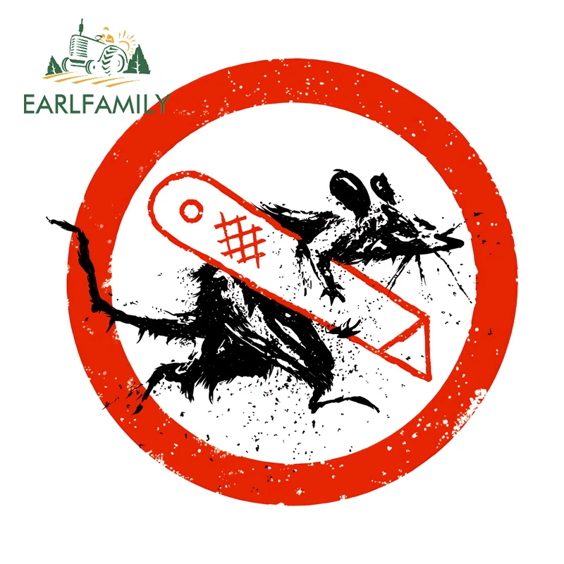 

EARLFAMILY Razor Rat Car Stickers And Decals Artistic Personality Rearview Mirror Window Decals Simple Sunscreen Car Goods