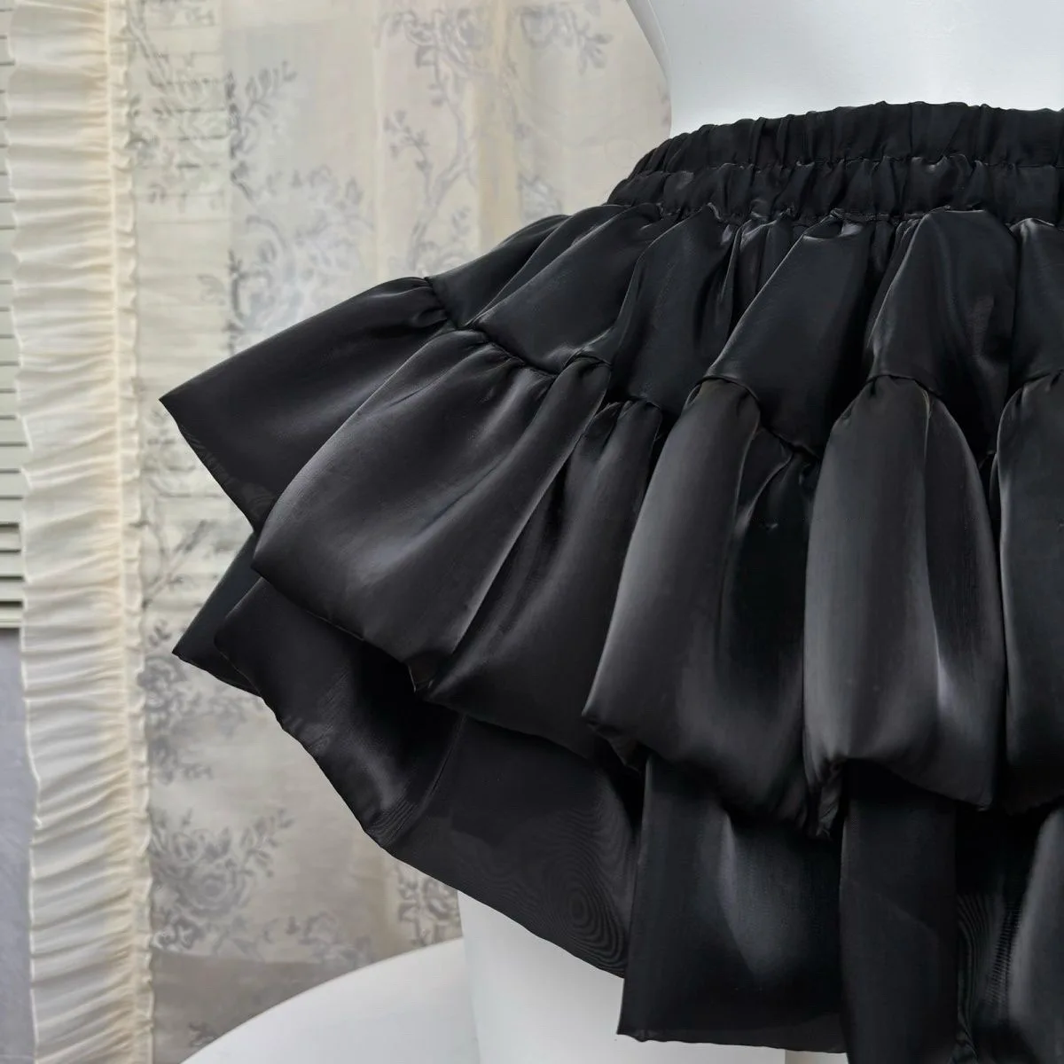 Kawaii Lolita Party Skirt Women Ruffle Layered High Waist Cute Balletcore Mini Skirt Princess Sweet Y2k Shorts