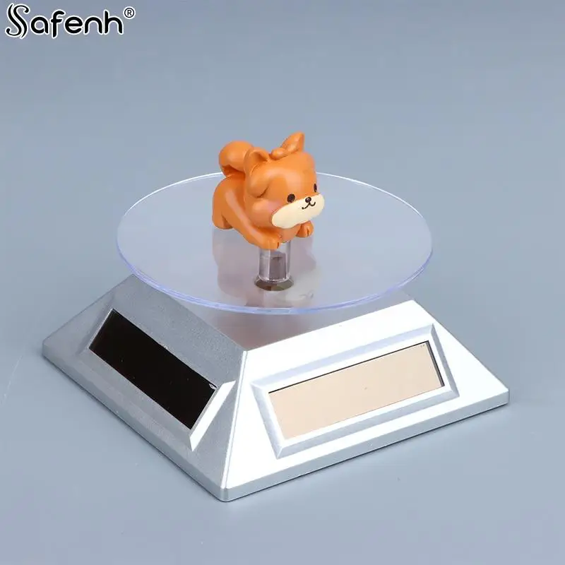 1 قطعة عرض الطاقة الشمسية 360 الدورية الدوار ساعة مجوهرات خاتم الهاتف الدورية عرض موقف رفوف المجوهرات والدعائم حزام ساعة #4