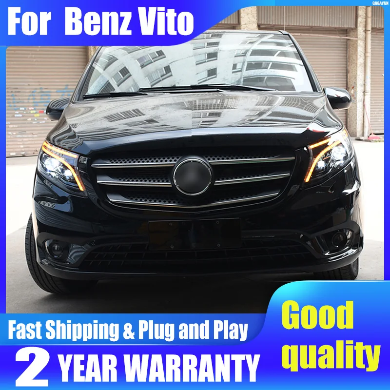 Car Styling for Mercedes Benz Vito W447 Headlight 2016-2020 V Class Headlights Benz V220d V250 V260 DRL Turn Signal