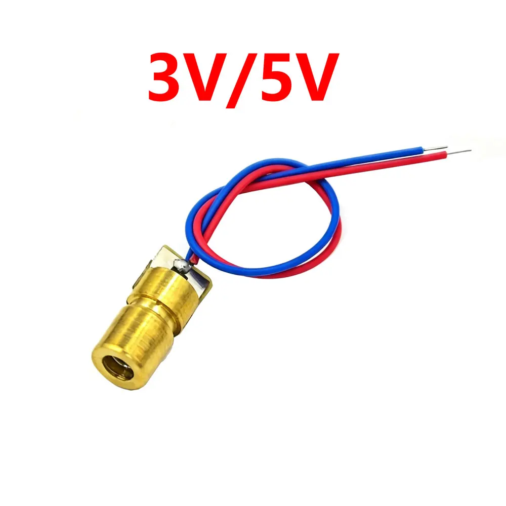 5pcs Laser Diodes 5mW 650 nm Diodo RED Dot Laser Diod Circuit 3V/5V 5mW 650nm Module Pointer Sight Copper Head