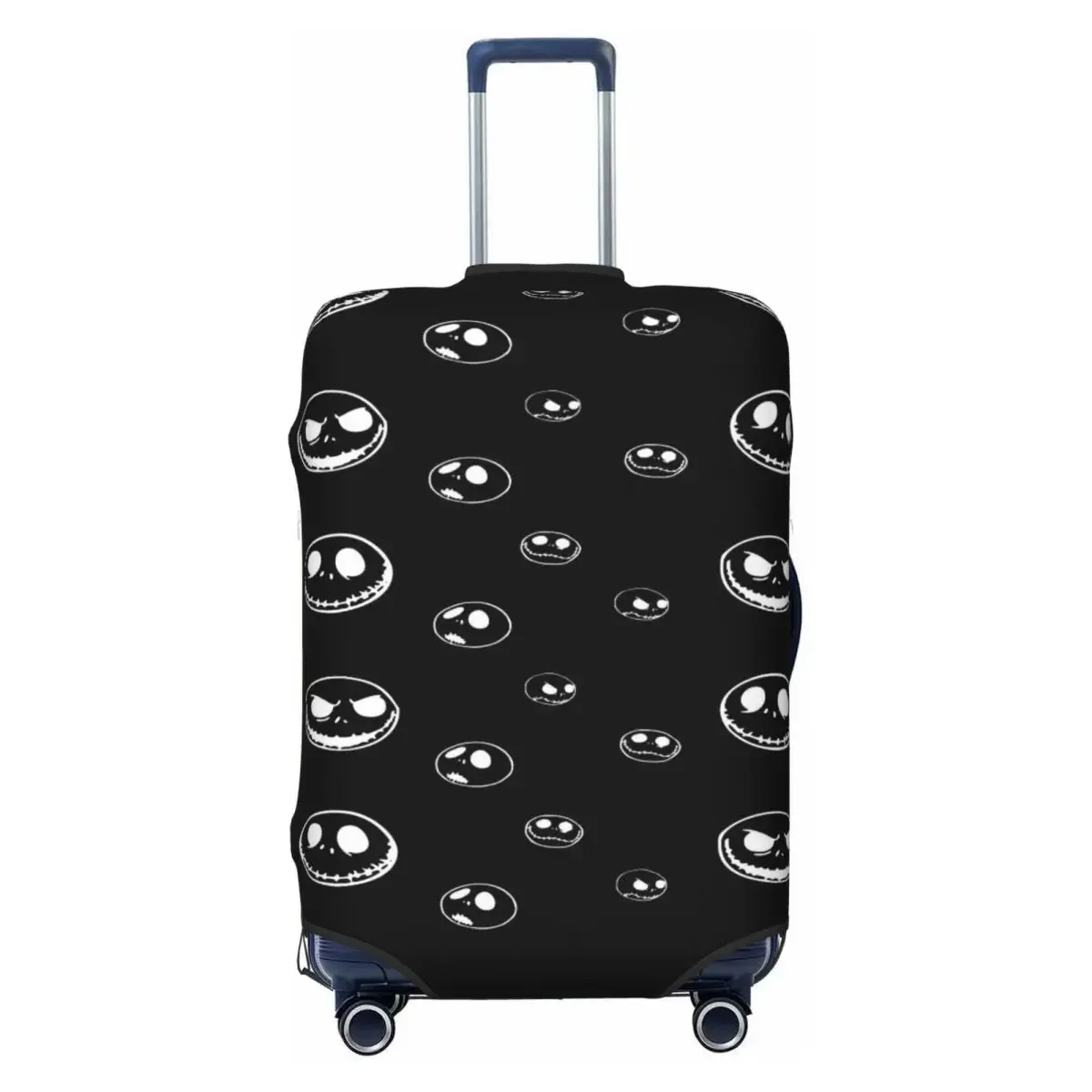 Elastic Travel Luggage Sleeve Jacks Movie Skellingtons Print For 18-32 Inch Suitcases Washable Durable Protector