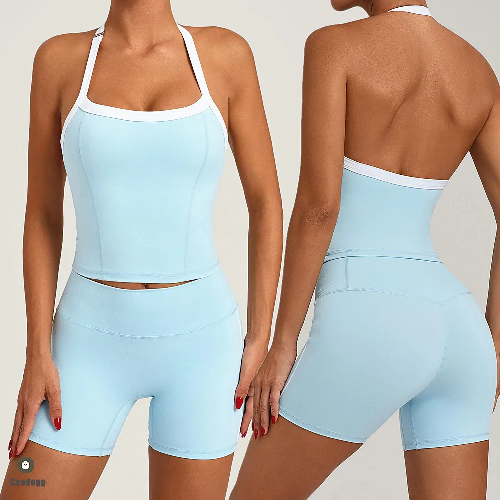 

2PCS Women Tracksuit Yoga Set Nude Feeling Workout Gym Clothes Push Up Fitness Running Sportwear Sport Bra Leggings Suit XP197