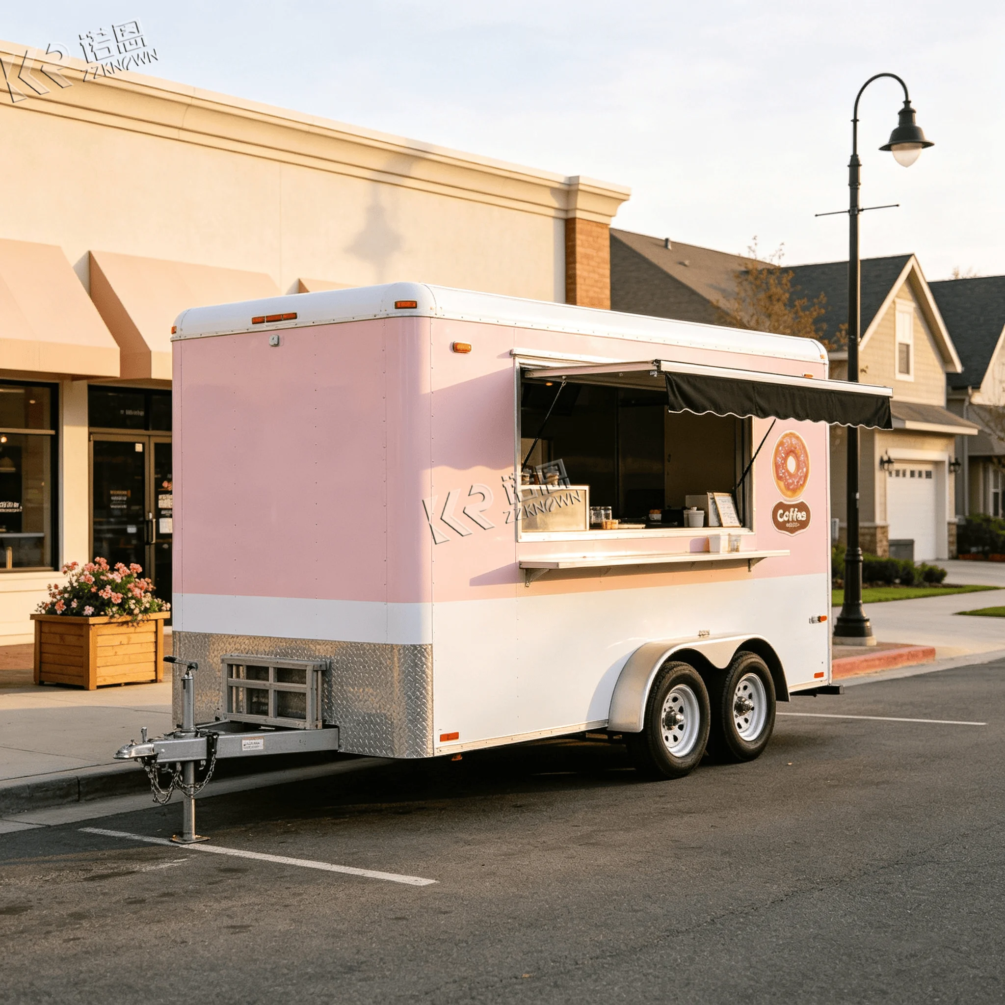 Towable Food Concession Trailer CE Certified 304 Stainless Steel for Flea Market Snack Sales