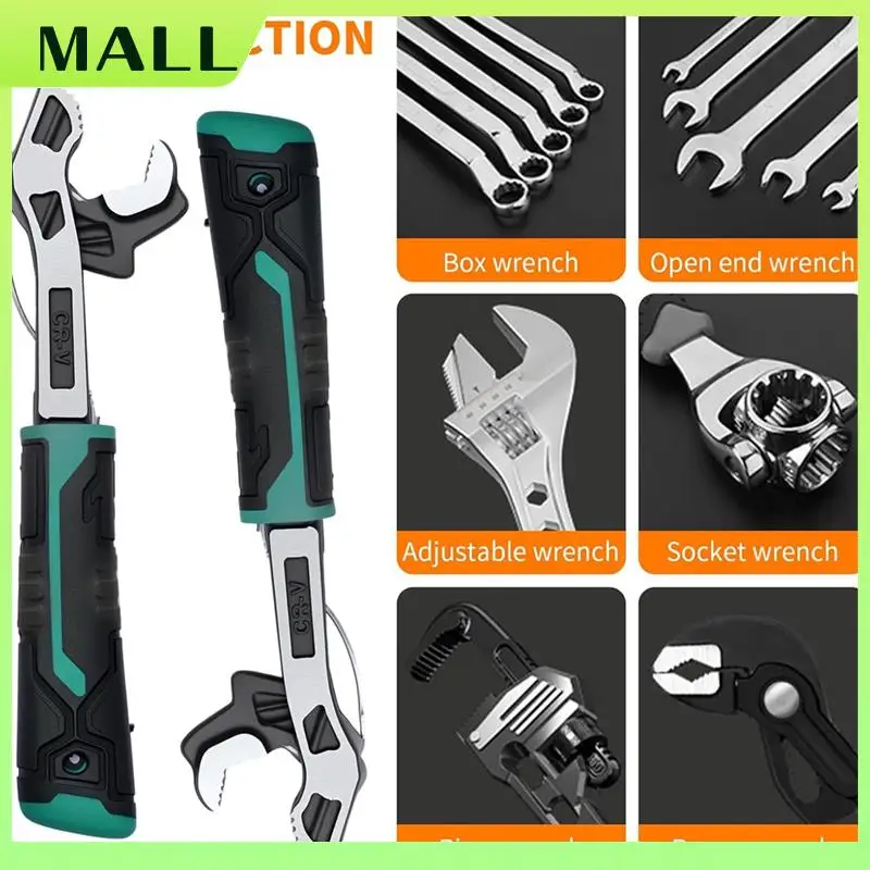 

MALL 2Pcs Adjustable Pipe Wrench Multifunctional Self-Locking 0.28"-0.6"(7-15Mm) Auto