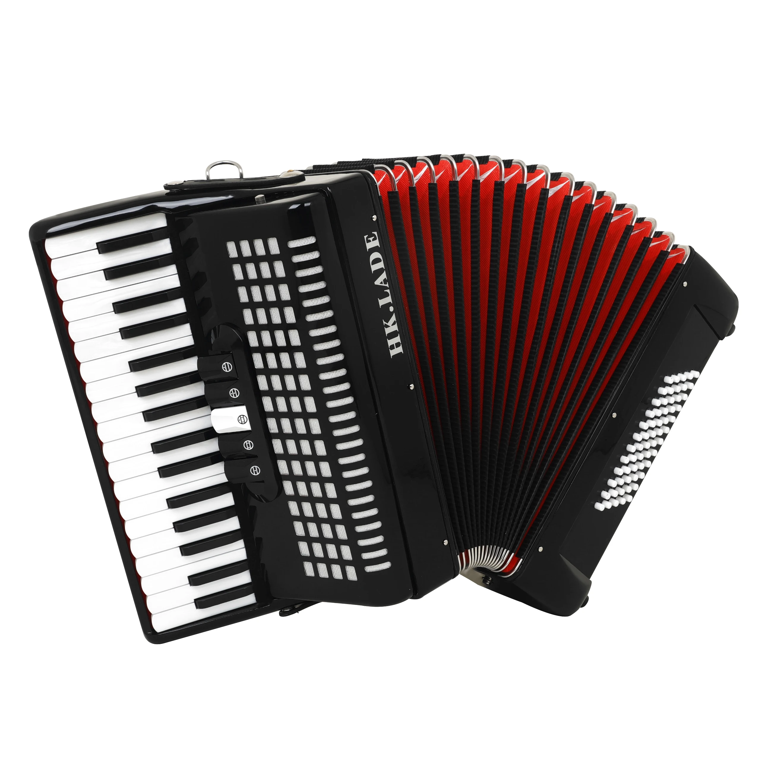 HK.LADE Accordion Professional 34 Keys 60 Bass Accordion with Bag Strap Keyboard Instrument for Grading Performance/Teaching