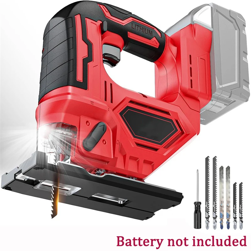 

for Milwaukee 18V 48-11-1880,48-11-1835,48-11-1865,48-11-1890 Li-ion Battery Cordless Jig Saw Electric JigSaw Woodworking Tool