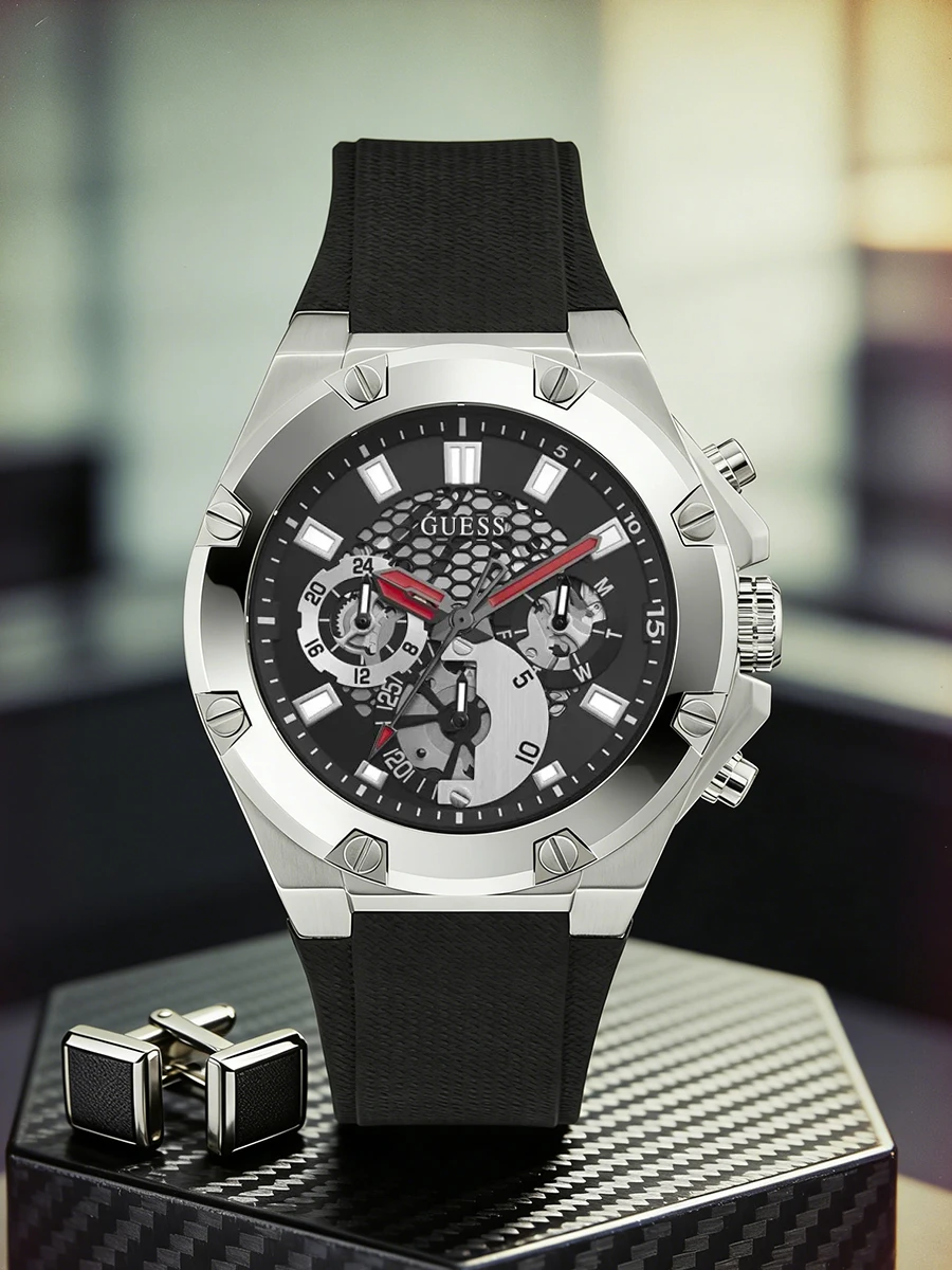 Smartwatch Guess - Zegarek męski GUESS GW0334G1 Chronograf Szkieletowa