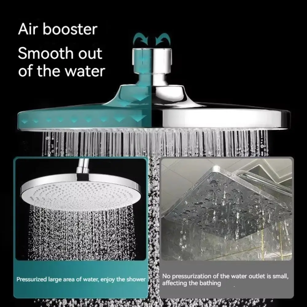 

9-inch Large Pressurized Shower Head 360° Swivel Internal Pressure Booster High Pressure Shower Head Single Rain Fixed