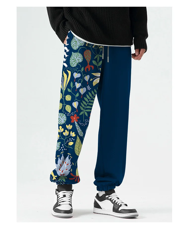 

Корейский красивый модельер Стиль 3d цифровая печать высокой четкости Модные крутые повседневные удобные спортивные брюки ML4