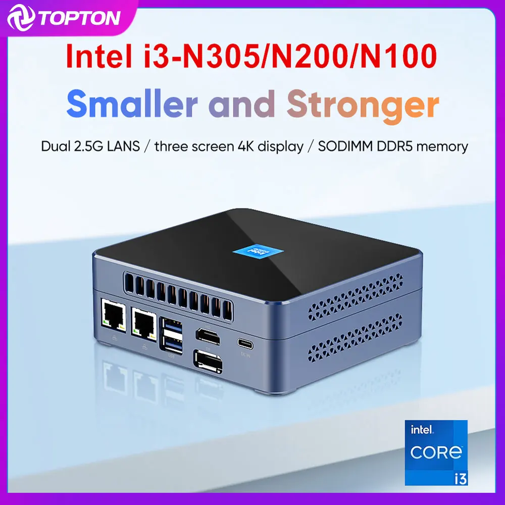 M9S Mini PC 12th Gen Intel i3 N305 N200 N100 DDR5 PCIE3.0x4 2xIntel 2.5G Firewall Router PC Windows 11 NUC  Computer WiFi6