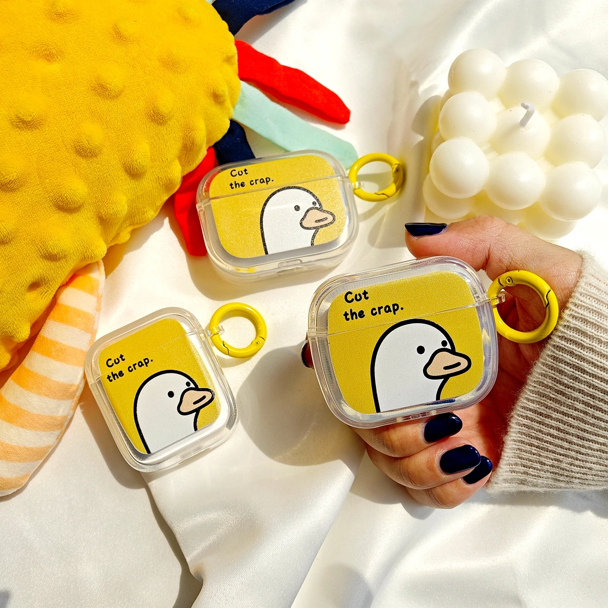 Fall für Apple Airpods 1 2 Pro 3. Generation Fall Soft Duck Cartoon mit Ring Kopfhörer Schutzhülle für Airpods Pro 2