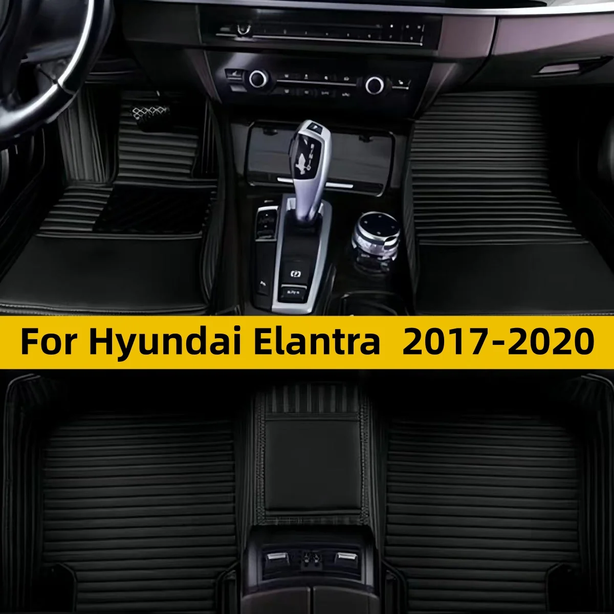 Car Floor Mats 100% For Hyundai Elantra 2017 2018 2019 2020 Custom Waterproof Carpet Auto Interior Accessories Car Styling