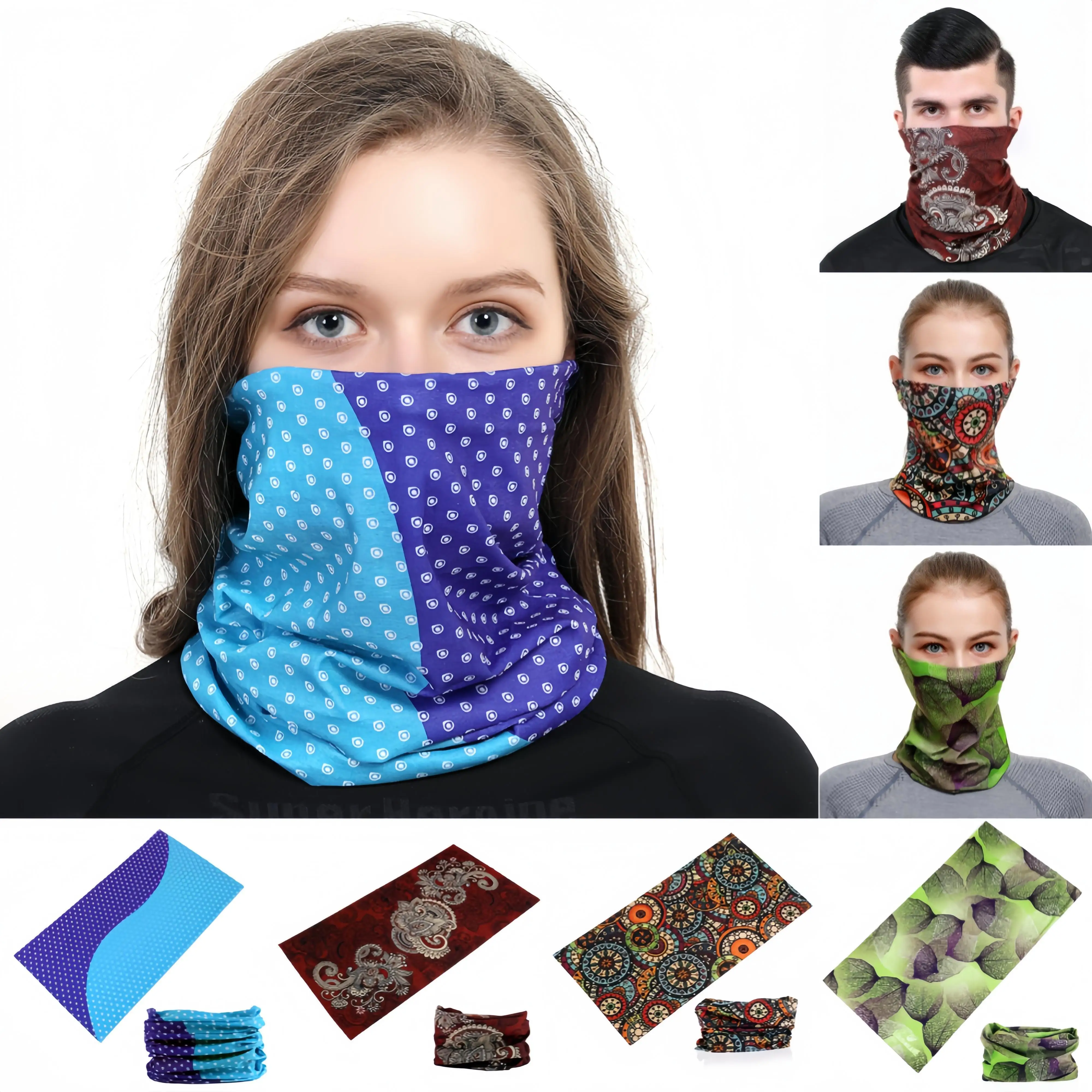 2024 New Design Magic Seamless Bandanas For Women Men Hiking Fishing Neck Scarf Cycling Headband Bicycle Moto Balaclava Bandanna