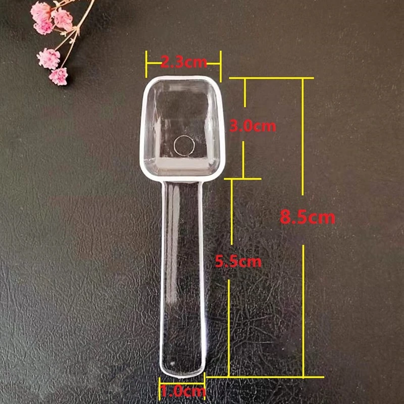 1000pcs Tea Coffee Stirring Spoons Stirring Clear Stirrer Dessert Sugar Cocktail Scoop Teaspoons Handle Teaspoon