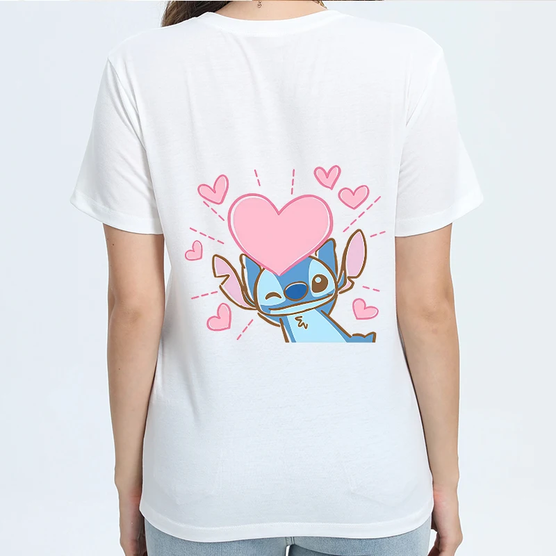 

New Clothes Trends Custom Disney Mickey 2025 Printed Cotton Y2k Loose Top Ladies Woman Clothing Black t-Shirt Short Sleeve Top