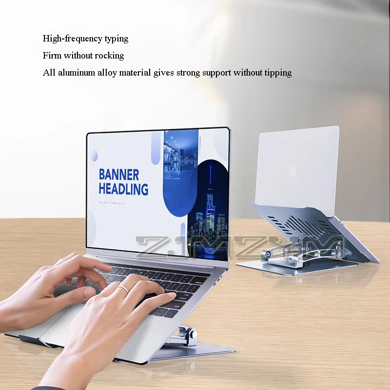 360° Rotatable Laptop Stand Adjustable Foldable Desktop Stand Holder Compatible For 15.7 Inch Laptop Tablet